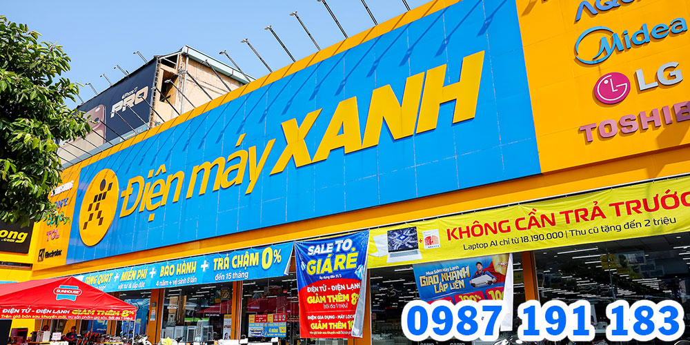 Mẫu bảng hiệu cửa hàng Điện Máy Xanh 04