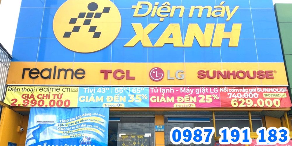 Mẫu bảng hiệu cửa hàng Điện Máy Xanh 15