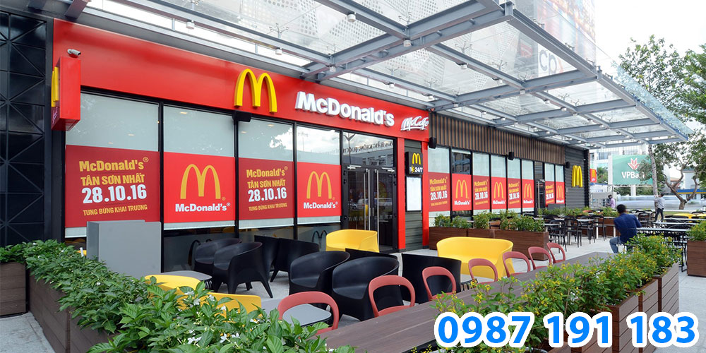 Nhận thi công bảng hiệu chuỗi đồ ăn nhanh McDonald’s TPHCM