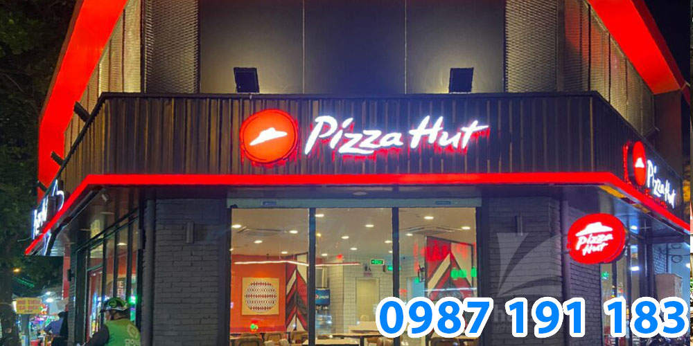 Mẫu bảng hiệu cửa hàng fast food PizzaHut 02