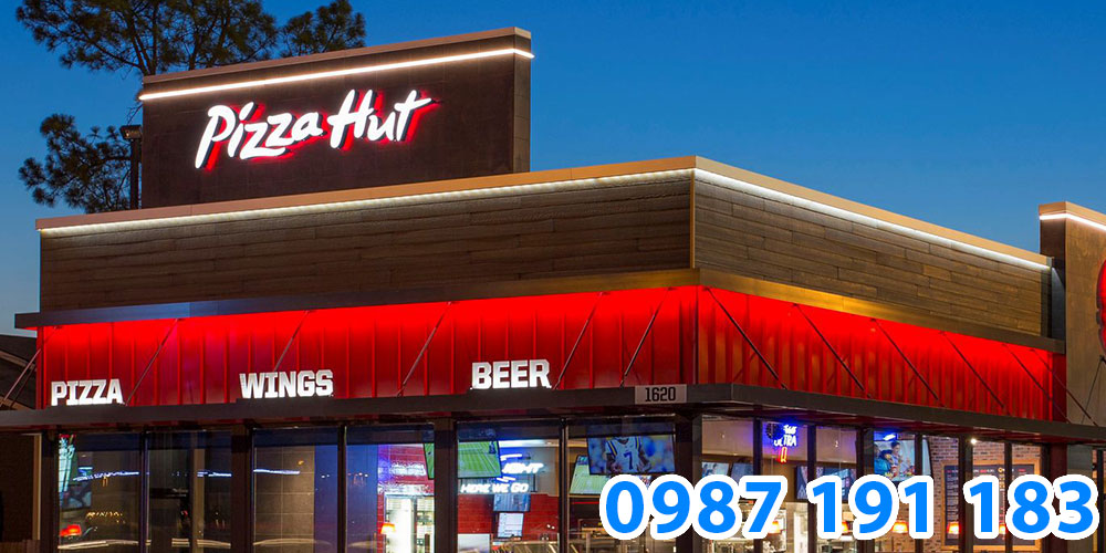Mẫu bảng hiệu cửa hàng fast food PizzaHut 03