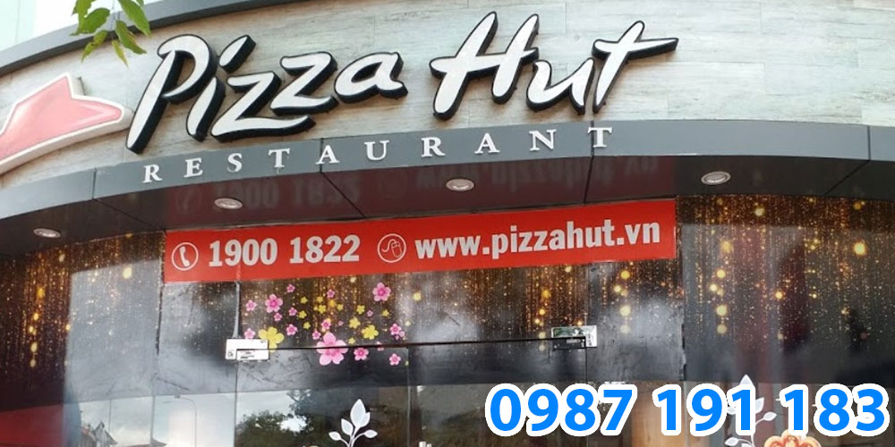 Mẫu bảng hiệu cửa hàng fast food PizzaHut 06