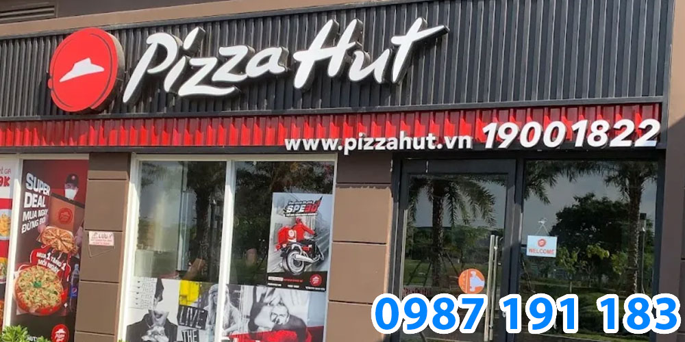 Mẫu bảng hiệu cửa hàng fast food PizzaHut 07