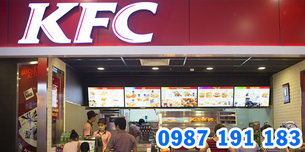 Mẫu bảng hiệu cửa hàng gà rán KFC 01