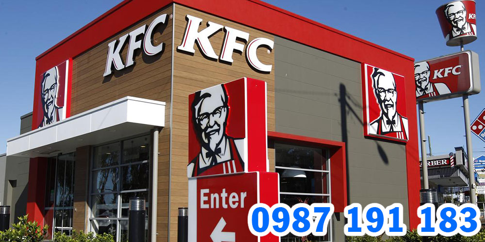 Mẫu bảng hiệu cửa hàng gà rán KFC 04