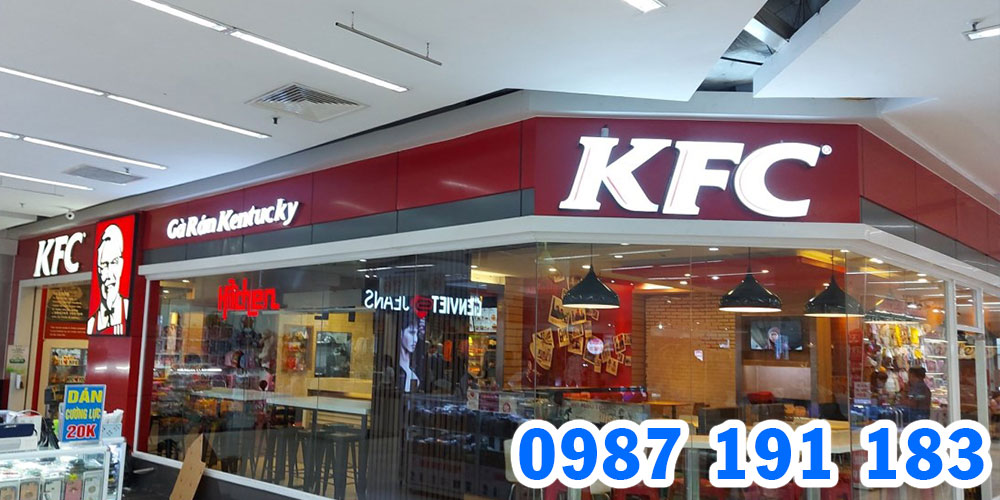 Mẫu bảng hiệu cửa hàng gà rán KFC 05