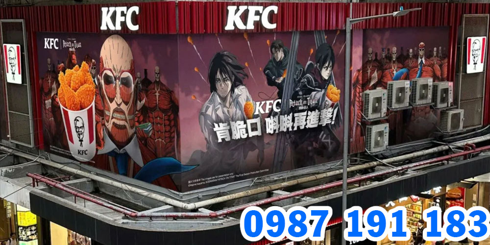 Mẫu bảng hiệu cửa hàng gà rán KFC 08