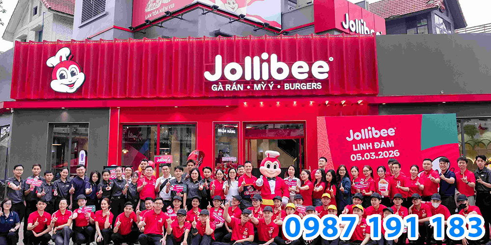 Mẫu bảng hiệu cửa hàng thức ăn nhanh Jollibee 01