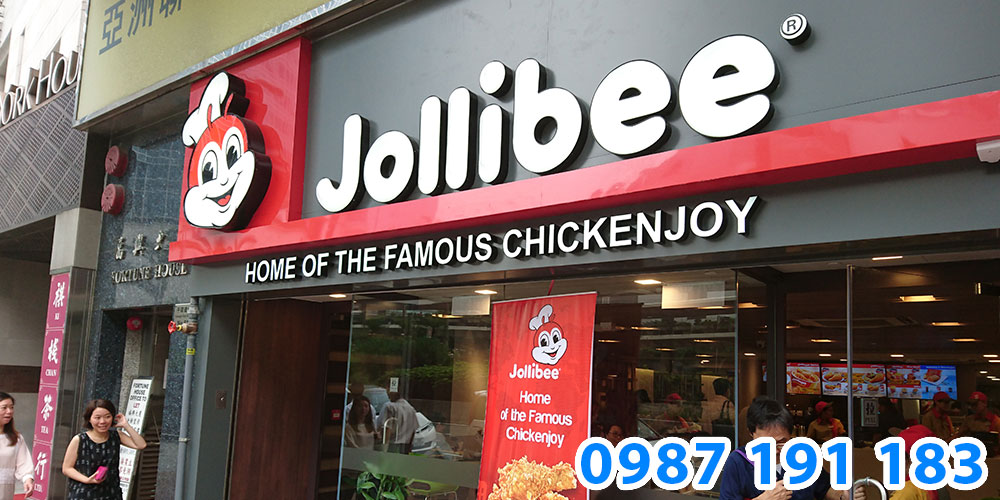 Mẫu bảng hiệu cửa hàng thức ăn nhanh Jollibee 02