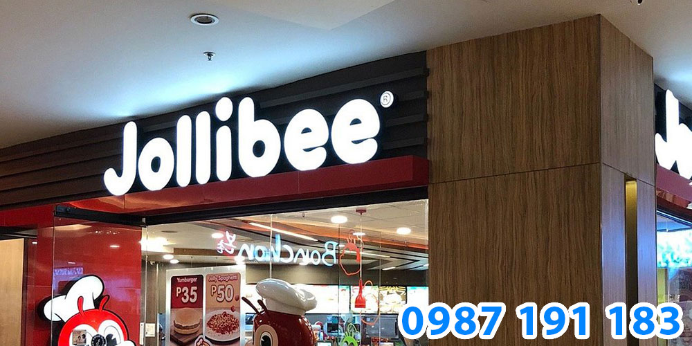 Mẫu bảng hiệu cửa hàng thức ăn nhanh Jollibee 06