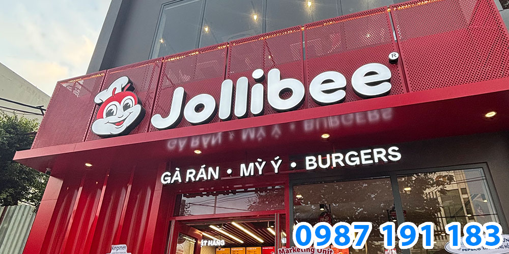 Mẫu bảng hiệu cửa hàng thức ăn nhanh Jollibee 07