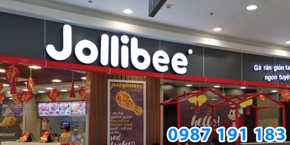 Mẫu bảng hiệu cửa hàng thức ăn nhanh Jollibee 13