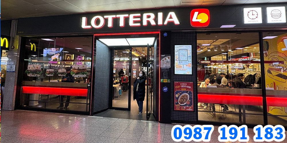 Mẫu bảng hiệu đồ ăn nhanh Lotteria 01