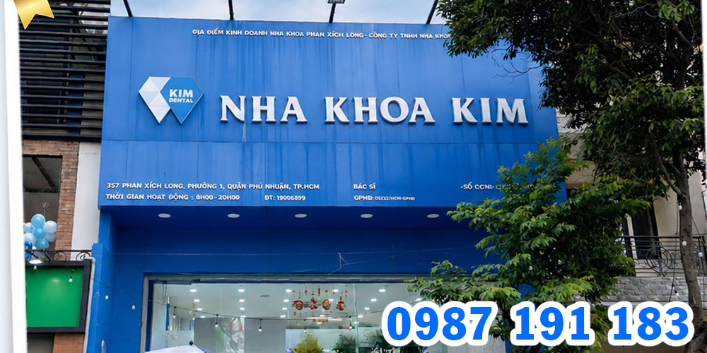 Mẫu bảng hiệu chuỗi phòng khám nha khoa Kim 03