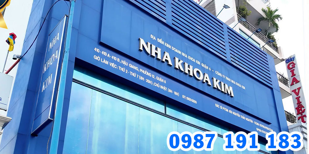 Mẫu bảng hiệu chuỗi phòng khám nha khoa Kim 05