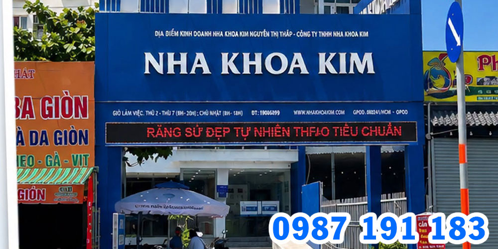 Mẫu bảng hiệu chuỗi phòng khám nha khoa Kim 06