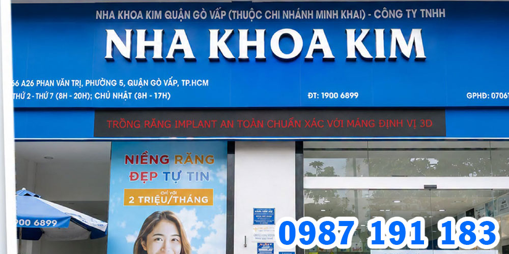 Mẫu bảng hiệu chuỗi phòng khám nha khoa Kim 08
