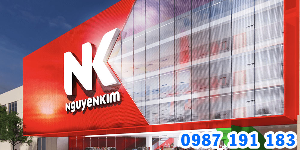 Mẫu design bảng hiệu siêu thị điện máy Nguyễn Kim