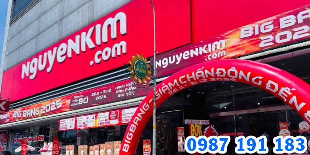 Mẫu bảng hiệu siêu thị điện máy Nguyễn Kim 04