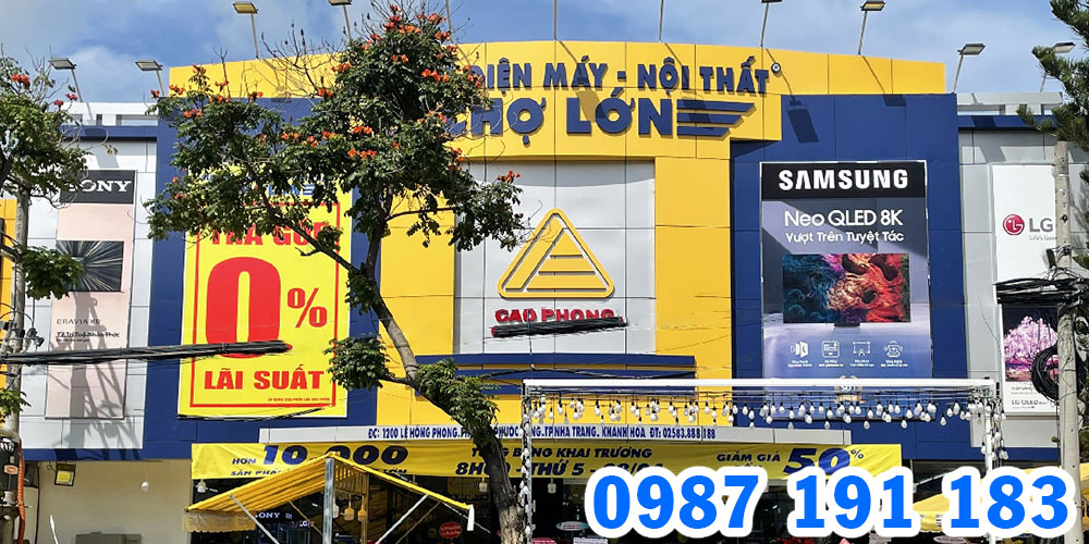 Mẫu bảng hiệu siêu thị điện máy - nội thất Chợ Lớn 04