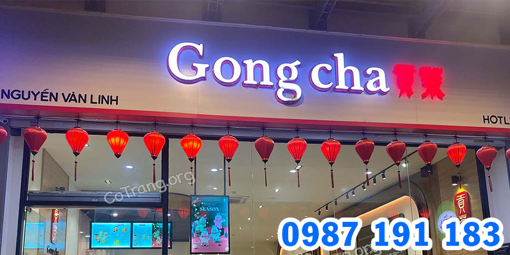 Mẫu bảng hiệu trà sữa Gong Cha 01
