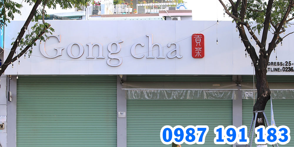 Mẫu bảng hiệu trà sữa Gong Cha 02