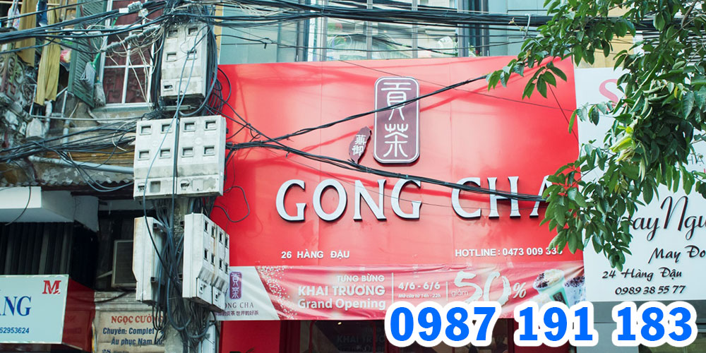Mẫu bảng hiệu trà sữa Gong Cha 03
