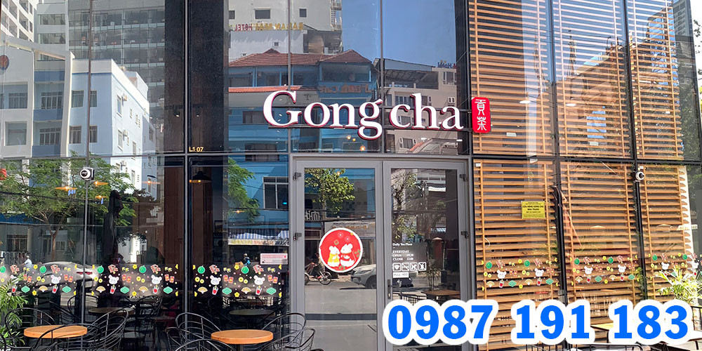 Mẫu bảng hiệu trà sữa Gong Cha 06
