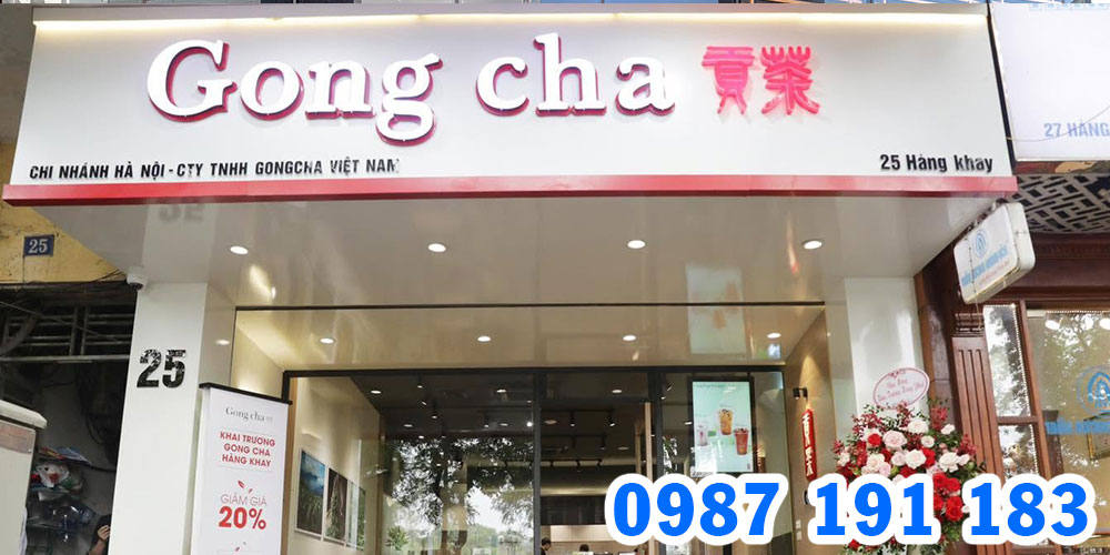 Mẫu bảng hiệu trà sữa Gong Cha 08
