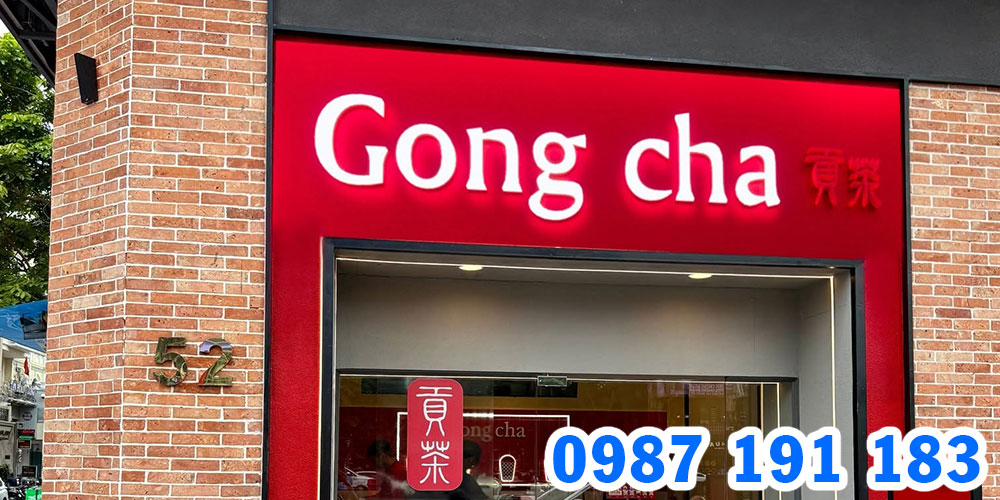 Mẫu bảng hiệu trà sữa Gong Cha 10