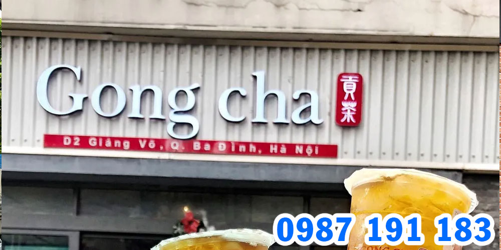 Mẫu bảng hiệu trà sữa Gong Cha 11