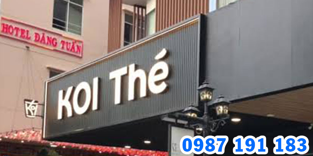 Mẫu bảng hiệu trà sữa Koi Thé 01