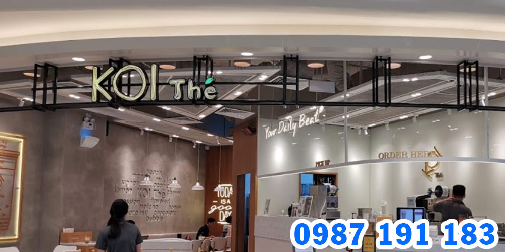 Mẫu bảng hiệu trà sữa Koi Thé 02