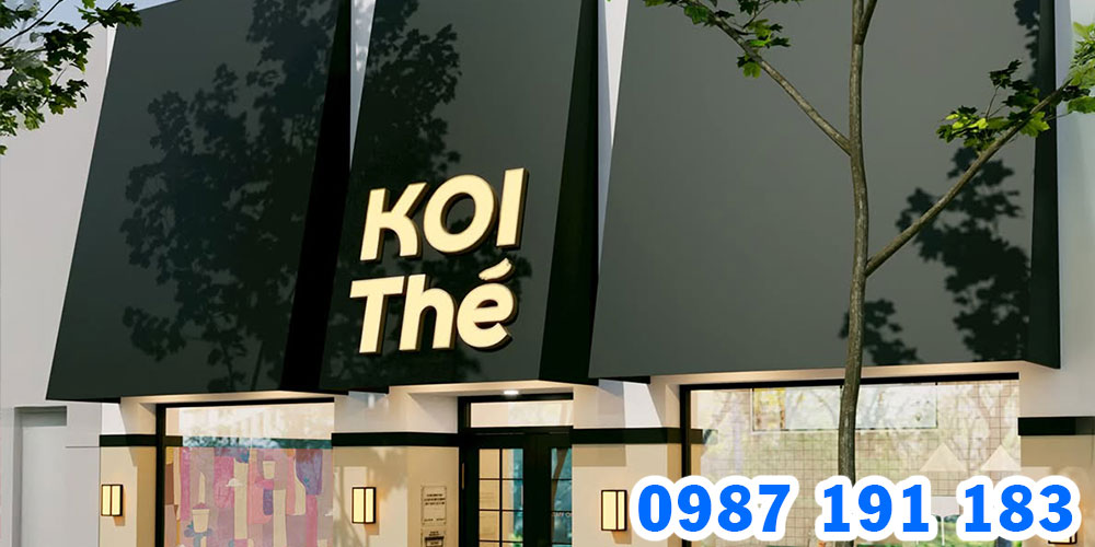 Mẫu bảng hiệu trà sữa Koi Thé 04
