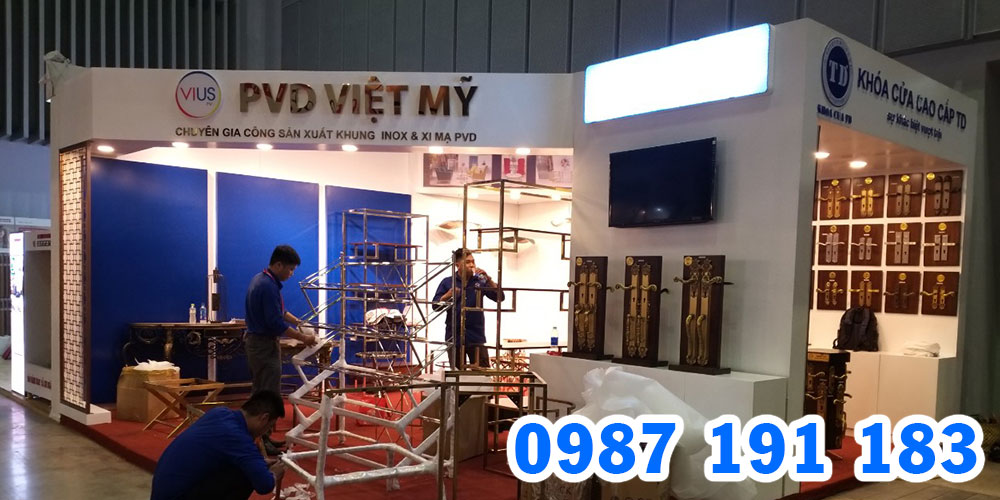 Thi công gian hàng hội chợ triển lãm 12