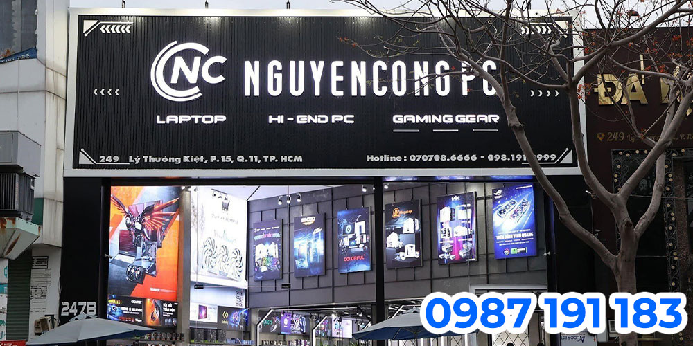 Nhận thi công bảng hiệu chuỗi cửa hàng Nguyễn Công PC