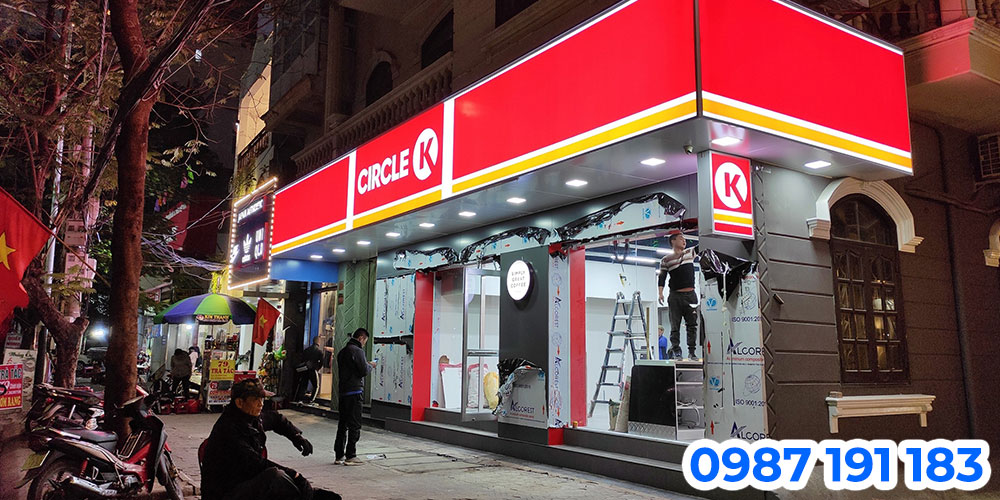 Mẫu bảng hiệu cửa hàng tiện lợi Circle K 01