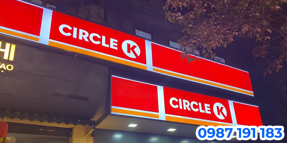 Mẫu bảng hiệu cửa hàng tiện lợi Circle K 06