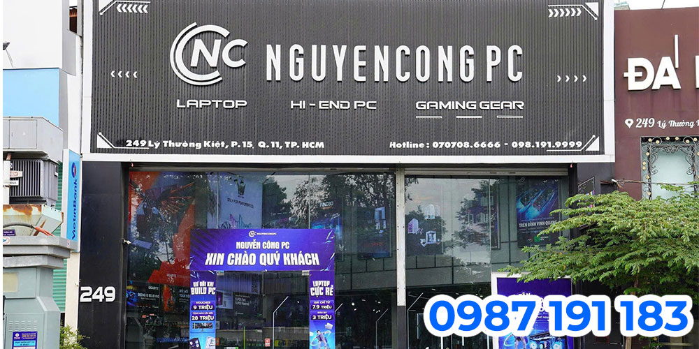 Mẫu bảng hiệu mặt tiền cửa hàng Nguyễn Công PC