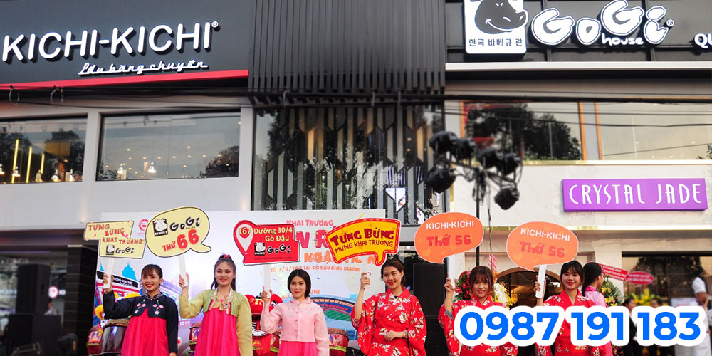 Mẫu bảng hiệu nhà hàng lẩu băng chuyền Kichi Kichi 03