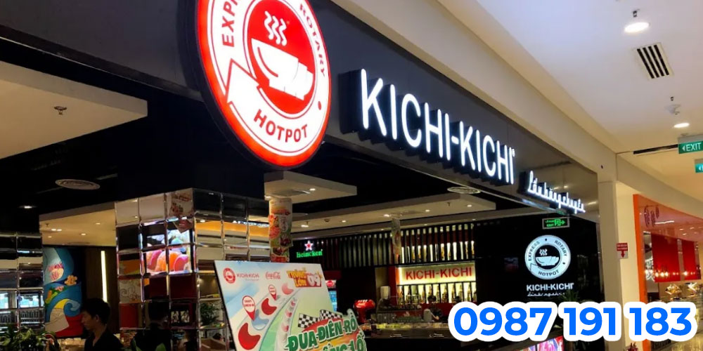 Mẫu bảng hiệu nhà hàng lẩu băng chuyền Kichi Kichi 07