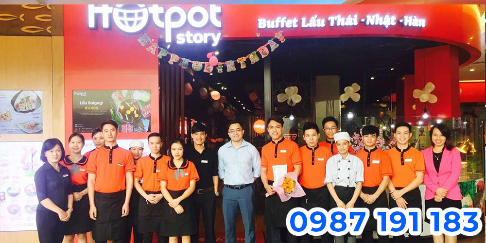 Bảng hiệu Hotpot Story được làm theo chất liệu chúng tôi liệt kê