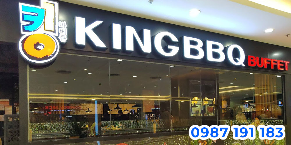 Mẫu bảng hiệu nhà hàng lẩu nướng King BBQ 02