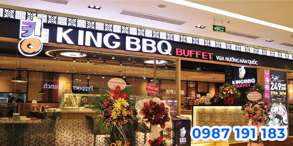 Mẫu bảng hiệu nhà hàng lẩu nướng King BBQ 03