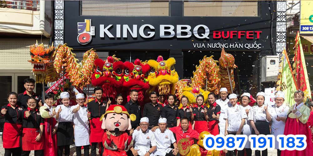 Nhận thi công bảng hiệu nhà hàng lẩu nướng King BBQ TPHCM
