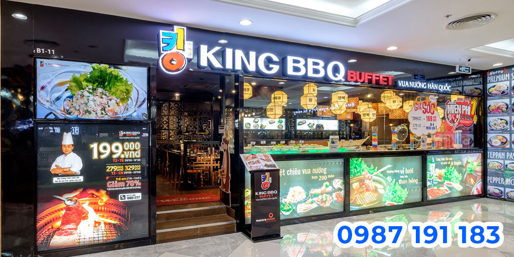Mẫu bảng hiệu nhà hàng lẩu nướng King BBQ 04