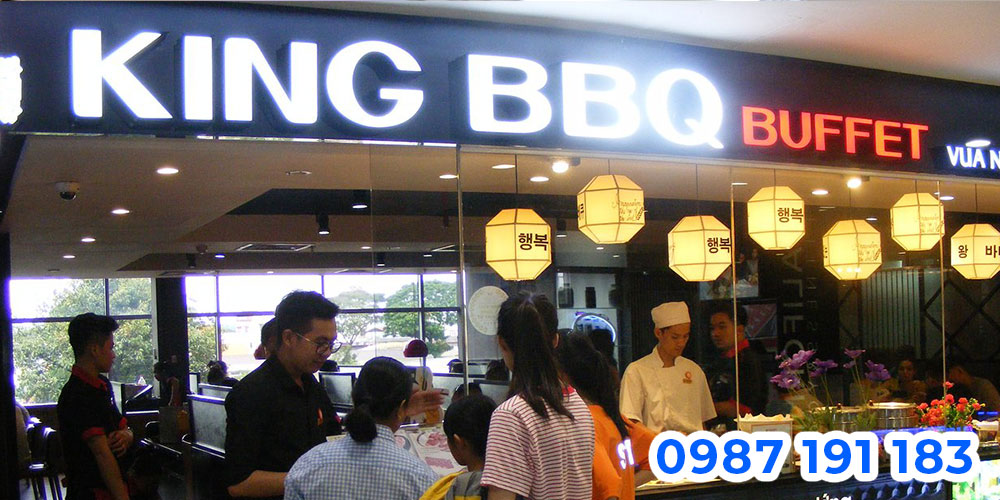 Mẫu bảng hiệu nhà hàng lẩu nướng King BBQ 05
