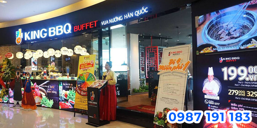 Mẫu bảng hiệu nhà hàng lẩu nướng King BBQ 06