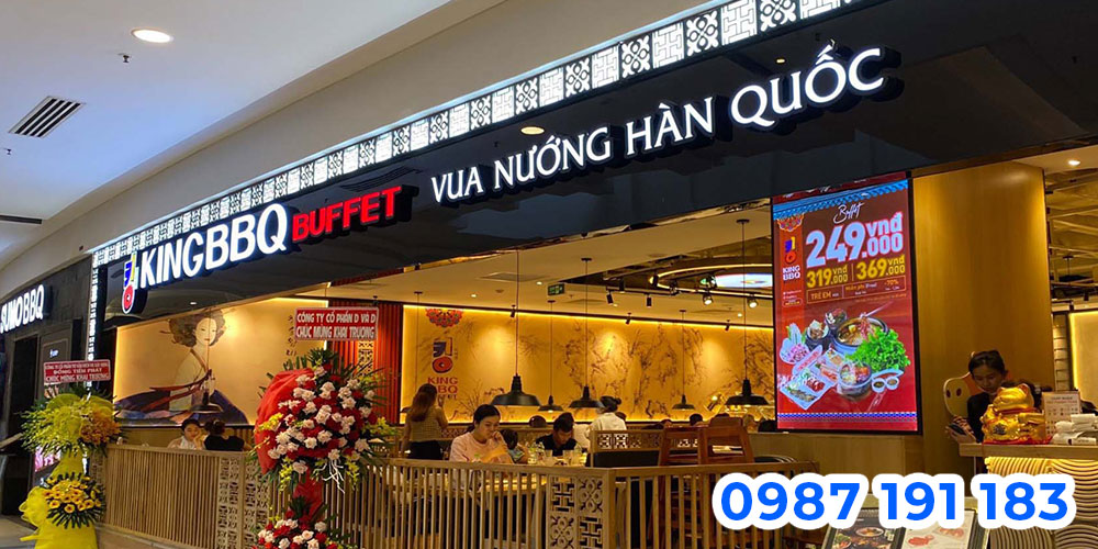 Mẫu bảng hiệu nhà hàng lẩu nướng King BBQ 07