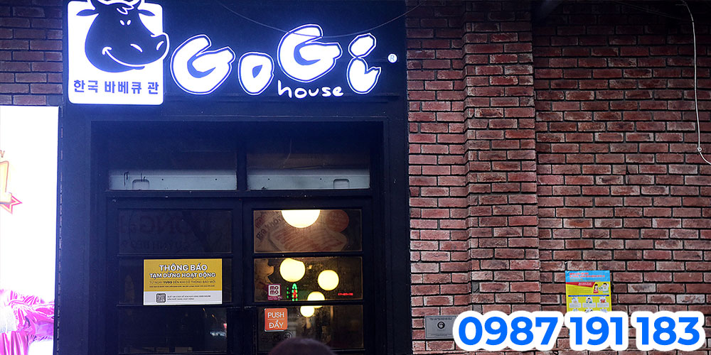 Mẫu bảng hiệu nhà hàng thịt nướng GoGi House 05